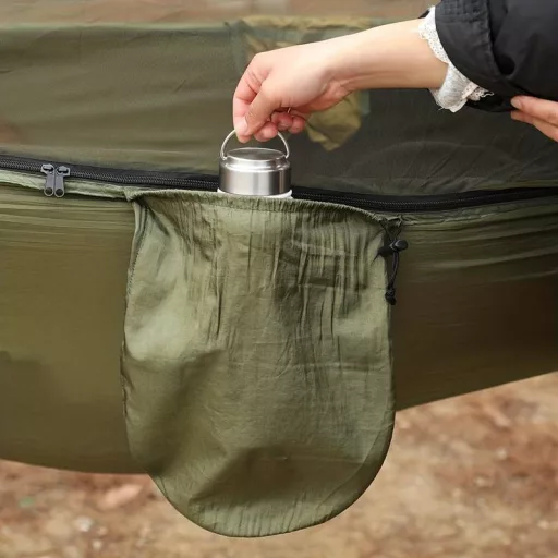 Hängematte mit Moskitonetz, feldgrün