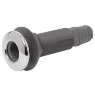   Ablaufrohr durch Rumpf lang Rückschlagventil inox/Kunststoff 77/53 mm EVA