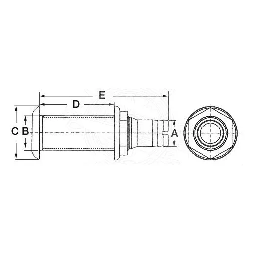 Abwasserablauf Rückschlagventil inox/Kunststoff 78/38 mm EVA