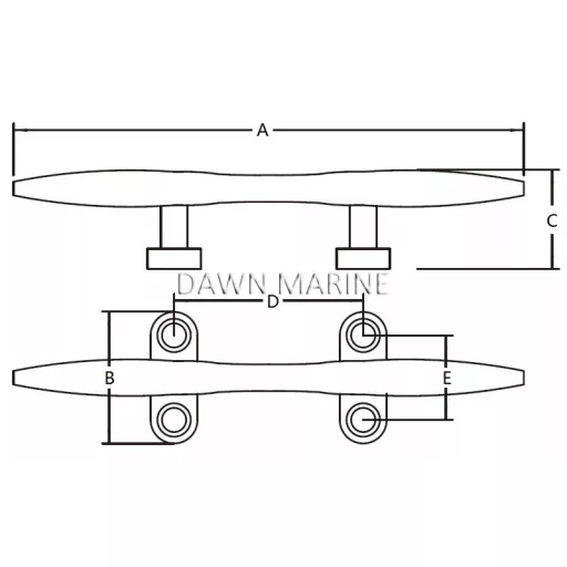  Belegklampe Edelstahl 150 mm
