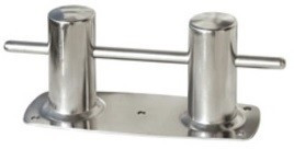 Belegklampe port Doppel-Edelstahl 160x65 mm