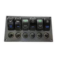 Schalttafel 6-fach Carbon EVA