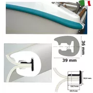 Gummiprofil 36 mm weiß