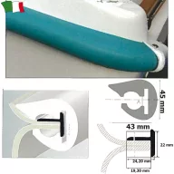 Gummiprofil 45 mm schwarz