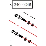   Haswing Cayman B55,T55, B55 GPS, B80 GPS Motorspannbolzenpaar HSW