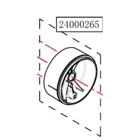   Haswing Cayman B55,T55, B55 GPS, B80 GPS Achsklemmgehäuse weiß HSW