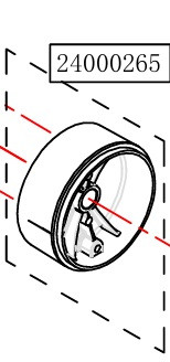 Haswing Cayman B55,T55, B55 GPS, B80 GPS Achsklemmgehäuse weiß HSW