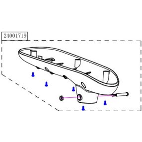 Haswing Cayman B55, B101 unteres Gehäuse weiß HSW