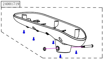 Haswing Cayman B55, B101 unteres Gehäuse weiß HSW