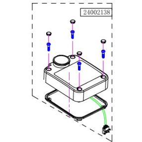   Haswing Cayman B55, B80 GPS Steuergehäuseabdeckung weiß HSW