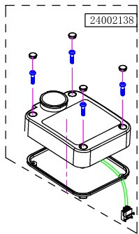 Haswing Cayman B55, B80 GPS Steuergehäuseabdeckung weiß HSW