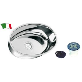 Ellipsenspüle Edelstahl 356 x 240 mm