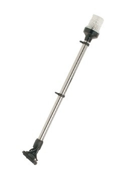 Kreis weiß 62 cm mit weißem Sockel, Fahnenhalter