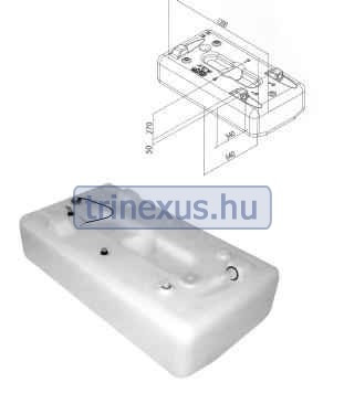 Eingebauter Kraftstofftank 200 l flach 120x64x32 cm
