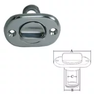Wasserauslassstopfen Stahl oval 32 mm