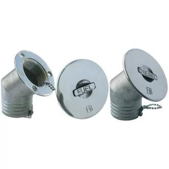   Kraftstoffeinfüllstutzen mit Deckel gekippt Metall 50 mm GFN