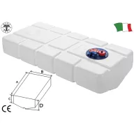   Kraftstofftank keilförmig zum Einbau 57 Liter 60x50x15-23 cm