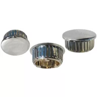 Handlauf-Endstopfen aus metallfarbenem Kunststoff 25x1,2 mm