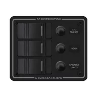 Schalttafel wasserdicht 3-fach LED schwarz EVA