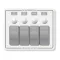 Schalttafel wasserdicht 4-fach LED weiß EVA