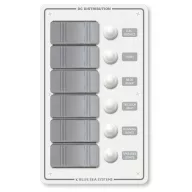 Schalttafel wasserdicht 6-fach LED weiß EVA