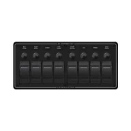 Schalttafel wasserdicht 8-fach LED schwarz EVA