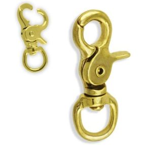 Wirbelöse mit Karabiner aus Kupfer 16 mm