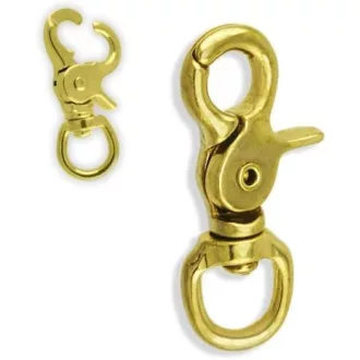 Wirbelöse mit Karabiner aus Kupfer 16 mm