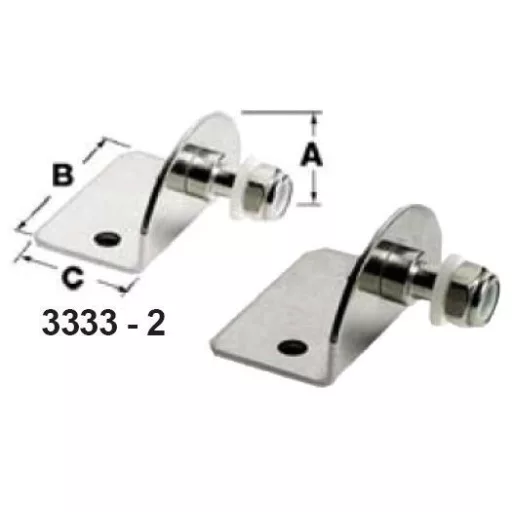 Gasdruckfeder Befestigungselement INOX Außengewinde 25x35x25 mm EVA