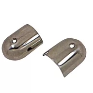 Gummiprofil-Kantenende im Metallpaar 60x47x19 mm