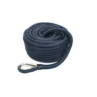 Ankerseil mit PE-Stahlseileinlage 12 mm/35 m dunkelblau