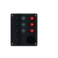   Schalttafel mit Zigarettenanzünderfassung und 3-fach Wave LED EVA
