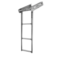 Bootsleiter aus Edelstahl, 3 Grad ausziehbar, breites