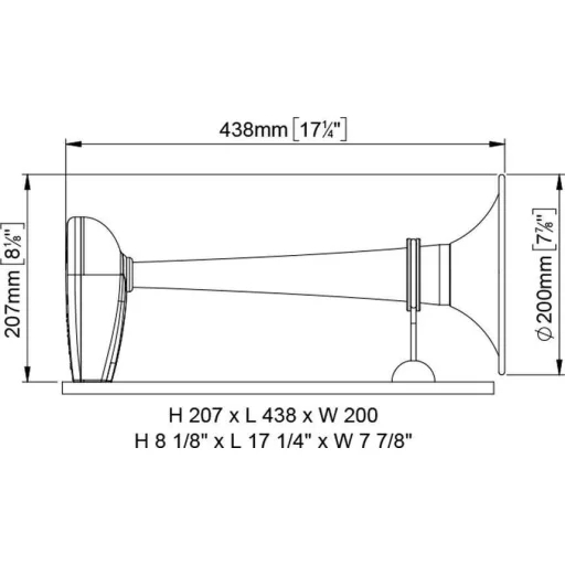 Horn elektrisch mit Kompressor 12V EVA