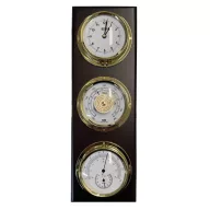 Barometer, Thermometer, Hygrometer und Uhr im-Set eingebaut
