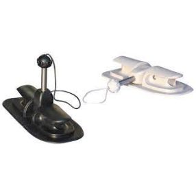   Schlauchboot-Ruderhalterspieß mit Grundplatte in grauer Farbe