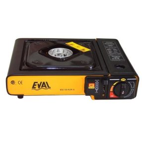 EVA mit Gaskocherflasche