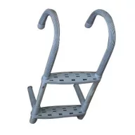 Bootsleiter aus weißem Alu-Kunststoff 2 Grad