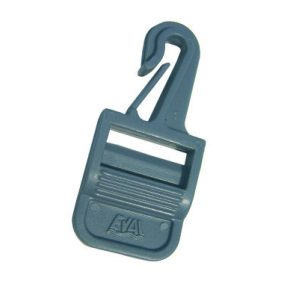 Haken Kunststoff 25 mm Gurt grau EVA