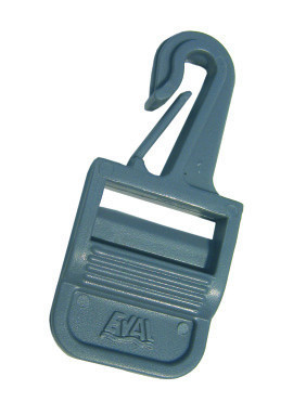 Haken Kunststoff 25 mm Gurt grau EVA