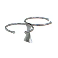 Glashalter aus Edelstahl, doppelt,