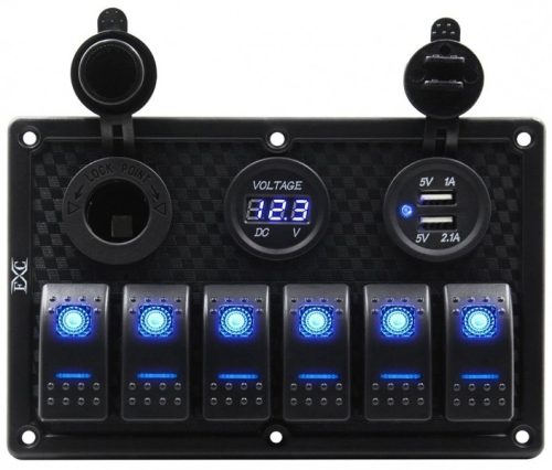 Schalttafel 6 Einheiten USB-Leck. Dehnungsmessstreifen