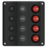 Schalttafel mit 4 einheitlichen Wave-LEDs