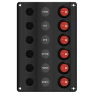 Schalttafel mit 6 einheitlichen Wave-LEDs