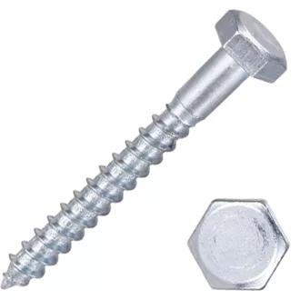 Schraube 4 Sechskant-Halbgewinde edelsthal 6 x 60 mm sw.