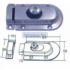 Schiebeschloss magnetisches Edelstahl 91 x 56 mm
