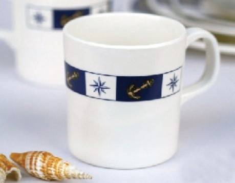 Becher Ankermuster 7,6 cm
