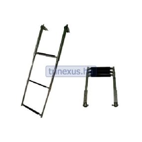   Bootsleiter aus rostfreiem Metall, 4 Grad ausziehbar, breites