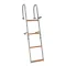 Bootsleiter mit 4 Grad Metall-Teak-Handlauf 110 cm