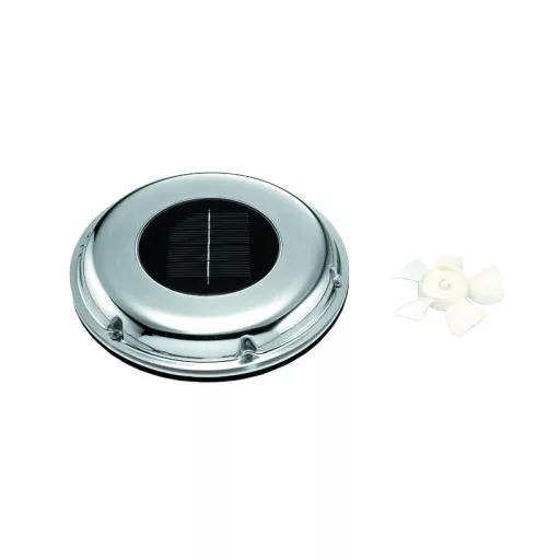 Ventilator mit Solarbatterie, Inox 215 mm ALL